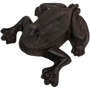 Treasure Gurus Cast Iron Frog Hide A Spare House Key Door Lock Small Metal Toad Box Secret Outdoor Garden Decor