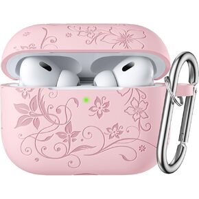 IMIVIO for Airpods Pro 2nd Generation Case Cover & Airpod Pro Case Cover, Sunflower Engraved Skin Cover Compatible for Apple Airpods Pro 2nd/1st Case, Cute Silicone Full Protective, Front LED Visible