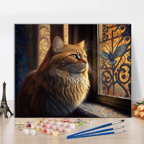 TUMOVO Paint by Number for Adults Forest Paint Number Kits DIY Acrylic Painting for Adults Golden Leaves Paint by Numbers Adults' Paint-by-Numbers Kits Arts Craft for Wall Decor, 16x20 Inch