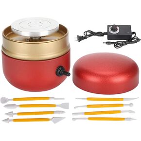 Portable Pottery Wheel, 2000RPM Pottery Wheel Machine Electric Pottery Wheel Mini Pottery Machine DIY Clay Tools Kids Pottery Wheel Set for Ceramic Work(US)
