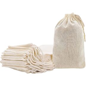Mandala Crafts Drawstring Muslin Bags 2X3 Drawstring Pouches Sachets Bags - 100 Cloth Bags Cotton Drawstrings Bags Fabric Gift Bags for Treat Cooking Spice Jewelry
