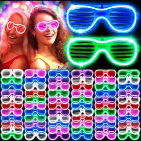 150 Pack Light up Glasses(6 Colors) with 3 Flashing Mode, LED Glasses Bulk For Halloween Neon Rave Party Supplies, Glow in the Dark Party Favor Glasses for Carnival Festival Birthday Wedding Adult Kid
