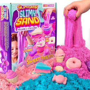 حورية البحر السحرية ، 3 أرطال من slimysand في 3 ألوان (أرجوانية ، بريق أزرق ووردي) ، 7 قوالب 3D وأكثر! صندوق قابل لإعادة الاستخدام. السحابة السحابية الفائقة القابلة للتطبيق ، رائع للمتعة اللمسية ، متعددة