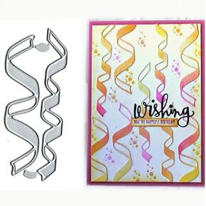 Ribbon Lace Edge Metal Die Cuts,Christmas Ribbon Lace Edge Bow Cutting Dies Cut Stencils for DIY Scrapbooking Album Decorative Embossing Paper Dies for Card Making