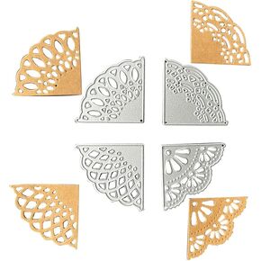 Lace Corner Cutting Dies Lace Pocket Die Cuts Metal Cutting Dies for DIY Scrapbooking Album Decorative Card Making