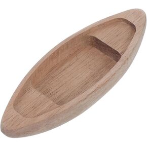 Zerodeko 1PC Unfinished Wood Boat, Wooden Canoe, DIY Craft, 10.00X3.50X1.50CM, Light Brown
