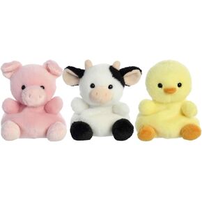 Aurora Palm Pals Set of Three - Sweetie Cow, Wizard Pig and Betsy Chick (Cow/Pig/Chick)