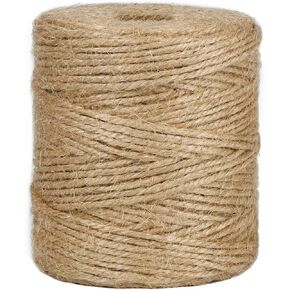 Tenn Well Jute Garden Twine, 328 Feet 3mm Heavy Duty Jute Twine String for Plants, Gardening, Crafting, Gift Wrapping, Bundling, Holiday Decorations