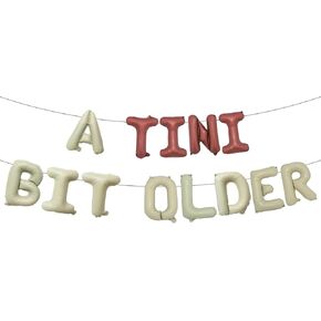 NANAGALI Espresso Martini Birthday Party Decorations, A Bit Tini Older Banner 16 Inch Coffee Cream Foil Letters Birthday Sign Banner Bunting Reusable for Girls Boys Martini Themed Birthday Decorations