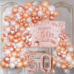 زخارف عيد ميلاد 50 لافتة عيد ميلاد الذهب الذهب ، والبالونات الذهب السوداء ، و 32 بوصة 50 بالونات ، والبالونات رقائق الشمبانيا ل 50