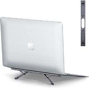 Laptop Risers for Desk, 4 Adjustable Heights Laptop Stand, Keyboard Riser, Ergonomic Laptops Feet for Desk, Compatible with MacBook Air Pro, with Dell, with HP, More 10-15.6" Laptops