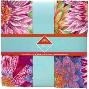 Classics Plus Ruby 10 Inch Charm Pack (42 Pieces) by Kaffe Fassett Collective for FreeSpirit (FB610GP.Ruby)