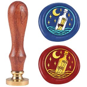 Airplane Wax Seal Stamp Embossed Stamp Sealing Removable 1" Novelty Brass Wax Seal Stamp Head with Wooden Handle Vintage Wax Seal for Wedding Invitations Envelopes Gift Packing Craft