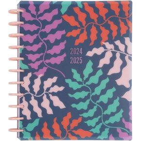 Happy Planner Disc-Bound Mid-Year 12-Month Planner, July 2024–June 2025 Daily, Weekly, and Monthly Planner, Big Size, Vertical Layout, Desert Thistle, 72 Pages, 12 Dividers, 2 Sticker Sheets, 8.5" x 11"