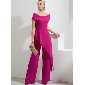 Vogue Misses' Petite Top and Wide Leg Pants Sewing Pattern Kit, Code V1869, Sizes 16-18-20-22-24, Multicolor