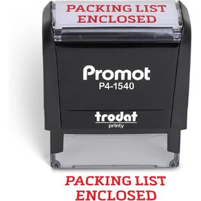 Promot Packing List Enclosed - Self-Inking Rubber Stamp - Red Ink