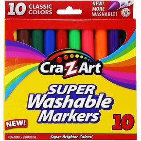 Cra-Z-Art 10002 Classic Colors Washable Markers 10 Count, 6 Boxes