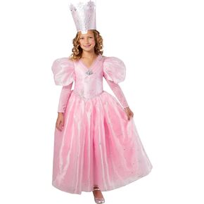 Rubies Girl's Wizard of Oz Deluxe Glinda Costume Dress With Crown