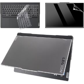 4-in-1 Protective Laptop Case for 2024 Legion Pro 5 16IRX9/16ARX8/16IRX8 Frosted Transparent Hard Shell+Screen Flim+Keyboard Cover for Legion Pro 5i Gen 9