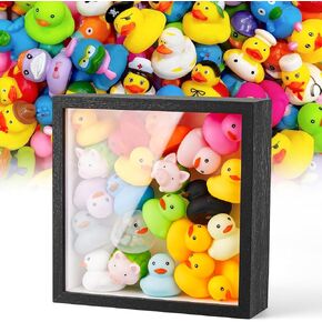 Rubber Duck Display Box Frame, Mini Assorted Rubber Duck Display Wood Case, Used to Storage Small Rubber Ducks, Not Include Ducks, Home Decoration, Birthday Gift