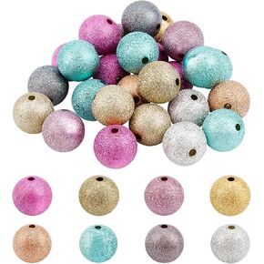 PH PandaHall 20mm Acrylic Beads - Large Sparkle Bubblegum Gumball Loose Beads for Ballpoint Pen Students Office School Jewelry Making - Chain Hole: 3mm, 25pcs