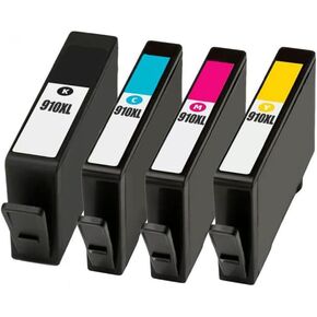 Compatible Ink Cartridge Replacement for 910 Ink. Works with OfficeJet Pro 8035e 8025e 8025 8022 8028 8035 8020 8015 Printers. 4 Pack (Black, Cyan, Magenta, Yellow), High Yield, V56Y