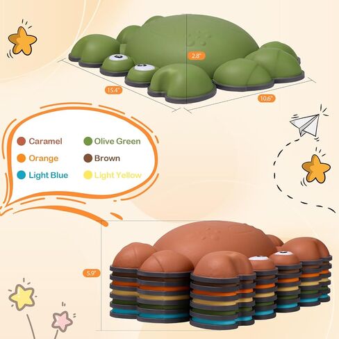 Balance Stepping Stones for Kids, Non-Slip Jumping Step Stones, Toddler Floor River Stones Balance Blocks for Kids Coordination Motor Skills, Indoor & Outdoor Play Sensory Toys in Kuwait