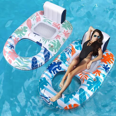 OOOPSIUN Inflatable Pool Floats Lounger Adult - Water Swimming Pool Float Lounge Raft for Pool Party Supplies/Beach/Lake/Tanning Floats in Saudi Arabia