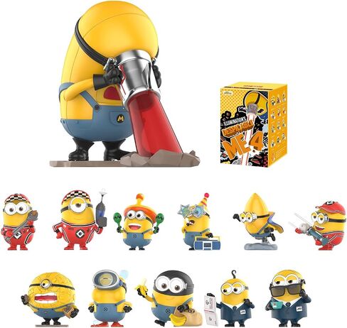 POP MART Universal Despicable Me 4 Series Figures, Universal Blind Box Figures, Random Design Action Figures Collectible Toys Home Decorations, Holiday Birthday Gifts for Boys and Girls, Single Box in Saudi Arabia