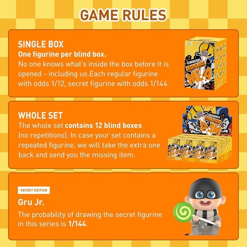 POP MART Universal Despicable Me 4 Series Figures, Universal Blind Box Figures, Random Design Action Figures Collectible Toys Home Decorations, Holiday Birthday Gifts for Boys and Girls, Single Box in Saudi Arabia