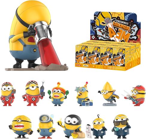 POP MART Universal Despicable Me 4 Series Figures, Universal Blind Box Figures, Random Design Action Figures Collectible Toys Home Decorations, Holiday Birthday Gifts for Boys and Girls, Single Box in Saudi Arabia