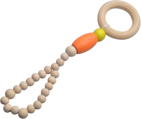 Wooden Oval Beads, 30 Pcs - Colorful, Large Hole, Tube & Barrel Shapes - DIY Bracelet & Necklace Craft in Kuwait