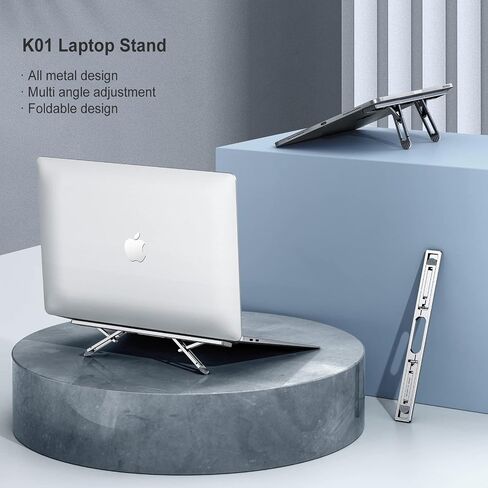 Laptop Risers for Desk, 4 Adjustable Heights Laptop Stand, Keyboard Riser, Ergonomic Laptops Feet for Desk, Compatible with MacBook Air Pro, with Dell, with HP, More 10-15.6" Laptops in Saudi Arabia