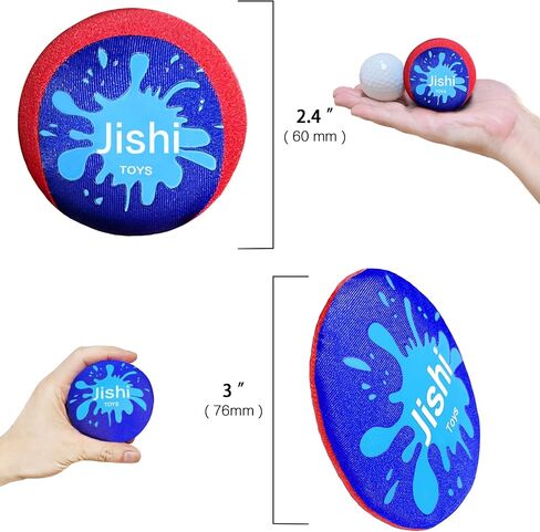 مجموعة كرة تخطي مياه Jishi ، ألعاب حمام السباحة الشاطئية لبحيرة Ocean River Lake Outdoor Travel Play ، Outside Water Gold Games and Ancips for Kids Ewent Come and Family ، Home for boys for boys in Kuwait
