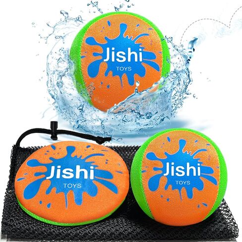 مجموعة كرة تخطي مياه Jishi ، ألعاب حمام السباحة الشاطئية لبحيرة Ocean River Lake Outdoor Travel Play ، Outside Water Gold Games and Ancips for Kids Ewent Come and Family ، Home for boys for boys in Kuwait
