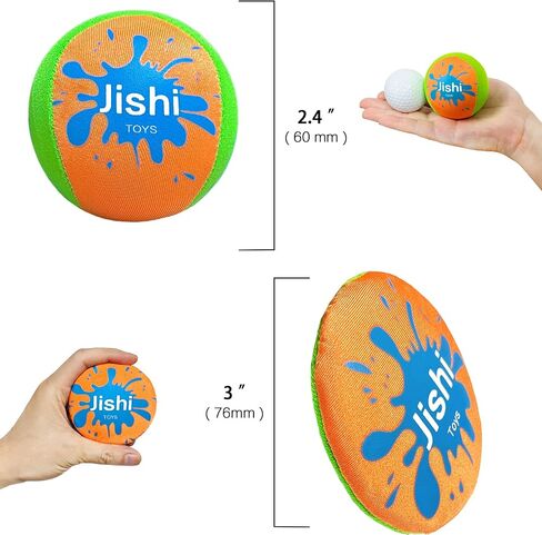 مجموعة كرة تخطي مياه Jishi ، ألعاب حمام السباحة الشاطئية لبحيرة Ocean River Lake Outdoor Travel Play ، Outside Water Gold Games and Ancips for Kids Ewent Come and Family ، Home for boys for boys in Kuwait