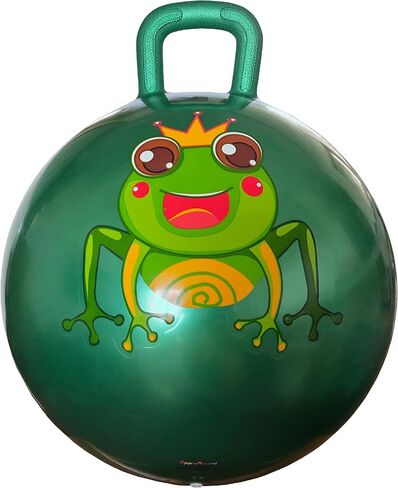 AppleRound Hippity Hoppity Hop Ball with Air Pump - 15in / 38cm Diameter, for Children Ages 3-6, Kangaroo Bouncer Sit-on Bouncy Ball with Handle in Kuwait