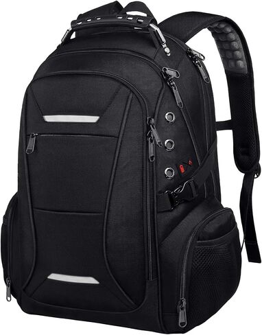 Laptop Backpack for Men, Large Travel Computer Backpack with USB Charging Port for Work Business Fits 17 Inch Notebook, 40L, Anti Theft, Water Resistant, Black in Saudi Arabia