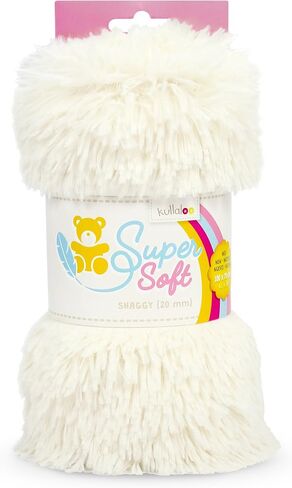 kullaloo Wool White Faux Fur Fabric [3/4 inch Pile, 20 mm] | Shaggy Plush Minky Fabric for Sewing | 39.5x29.5 (More Fabric Than Half Yard) | Ideal for Plushies, Crafts, Costumes, Upholstery | Ivory in Saudi Arabia
