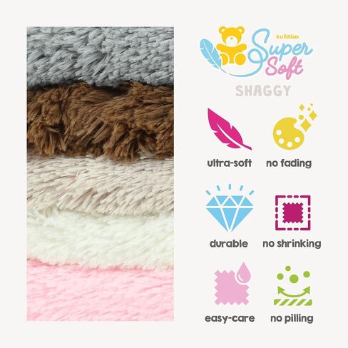 kullaloo Wool White Faux Fur Fabric [3/4 inch Pile, 20 mm] | Shaggy Plush Minky Fabric for Sewing | 39.5x29.5 (More Fabric Than Half Yard) | Ideal for Plushies, Crafts, Costumes, Upholstery | Ivory in Saudi Arabia