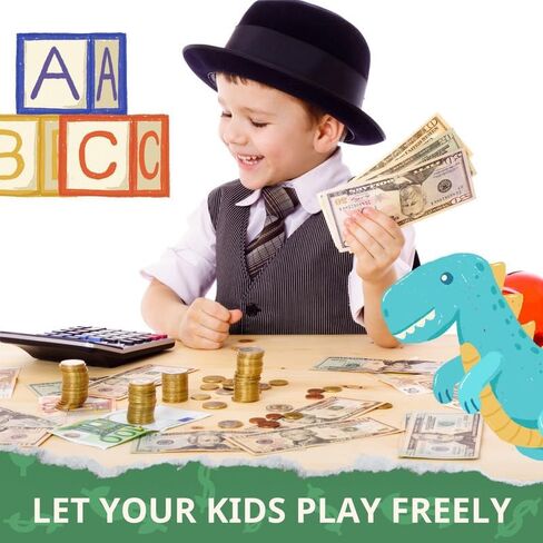 140 Pieces Movie Props, Games for Kid 3 to 8 Years, Number Learning Education Toys, Develops Early Math Skill, 20 of Each Bills (1, 2, 5, 10, 20, 50 and 100) in Saudi Arabia