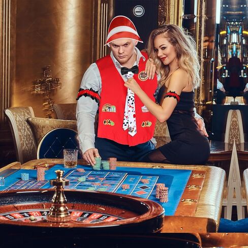 Yewong Casino Dealer Set Set Tealer Tearbors Hat Bowtie لعب بطاقة ARMLAND LAS VIGRAND GAME in Kuwait