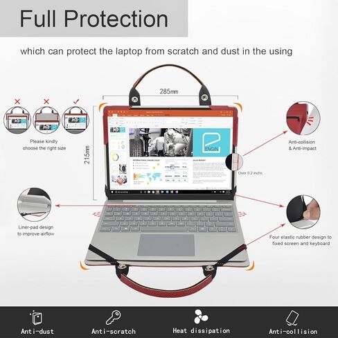 Laptop Case Cover Sleeve Bag for Microsoft Surface Laptop 2024 15 Inch/Surface Laptop 7 15 Inch with Portable Bag with Bag Handle,Black in Saudi Arabia