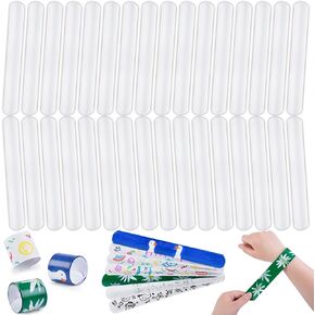 MCPINKY White Slap Bracelets, 72PCS DIY Snap Wristband To Do Slap Bracelet for Kids Party Favors Treat Bags Gifts Easter Basket Stuffer
