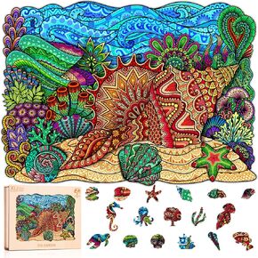 Wooden Jigsaw Puzzles for Adults XL 320 Piece (16"x10") – Large Flower Garden Wooden Jigsaw Puzzle for Adults by The Puzzled Tree Floral Unique Gift Ready Butterfly Puzzles