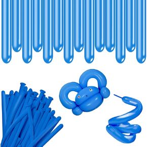100pcs 260q البالونات الملتوية للحيوانات الطويلة البالونات سماكة اللاتكس النمذجة البالونات السحرية الطويلة للشكل الحيواني وأعياد الميلاد والمهرج (بني)
