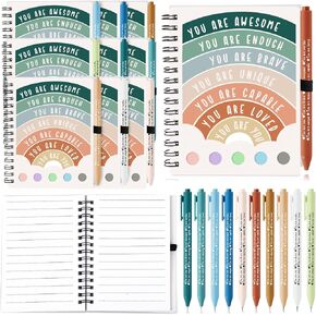 Janlaugh 20 Pcs Mental Health Gifts for Women Men Includes 10 Mental Health Planner Notebook 10 Ballpoint Pen Weekly Planner Journal with Adhesive Notes Daily To Do List Notepad Therapist Journal in Kuwait
