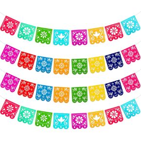شعار زخارف حفلات الحزب فييستا ، شعرت بافتة زخارف الحفلات المكسيكية ، Papel Picado Mexicano Para Fiesta ، زينة الحفلات المكسيكية ، Cinco de Mayo Party Decorations Done of the Dead Decor