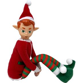 The Original Elf 12" Plush Christmas Elf Doll – Poseable Shelf Sitter with Dangling Legs – Perfect for Christmas Decorations, Toy Elf for Kids, Mini Elf Christmas Elves, and Elf Tree Topper