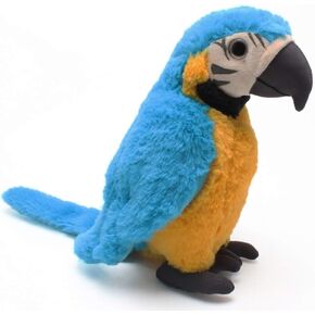Levenkeness Macaw Parrot Plush, Red Bird Stuffed Animal Plush Toy Doll Gifts for Kids 9.8"